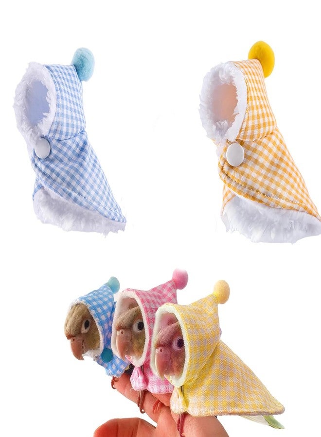 سكويشي قطعتان من حفاضات الببغاء، حفاضات طيور، ملابس للببغاء، عباءة دافئة باللونين الأصفر والوردي للطيور الصغيرة والمتوسطة الحجم - Image 1